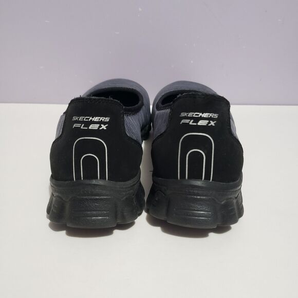 Skechers Gray Slip On Memory Foam Shoes Sz 7 - Picture 5 of 8